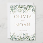Eucalyptus Witte Trouwkaart Kaart (Voorkant)
