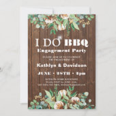 Eucalyptus Wood 4 Foto I Do Verloving Invitation Feestdagenkaart (Voorkant)