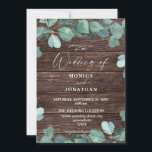 Eucalyptus & Wood Greenery Wedding Invitation Kaart<br><div class="desc">Bereid je gasten voor op je mooie bruiloft met je prachtige rustige Eucalyptus & Wood Greenery trouwuitnodigingen. Voor een getextureerd gevoel bestelt u deze kaarten op "Matte" papier.</div>