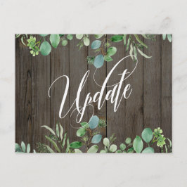 Eucalyptus & Wood Uitgestelde aankondiging huwelij Briefkaart