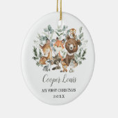 Eucalyptus Woodland Dieren Baby 1e Kerstdag Keramisch Ornament (Rechts)