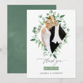 Eucalyptus Woodland groen bruiloft Bedankkaart (Voorkant / Achterkant)