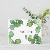 Eucalyptus Woodland groen dank u Bedankkaart (Staand voorkant)