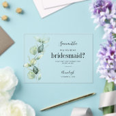 Eucalyptus word je mijn Bridesmaid Acryl Uitnodigingen (Insitu (Huwelijk))