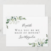 Eucalyptus word je mijn vriendin van eer? Kaart (Voorkant / Achterkant)