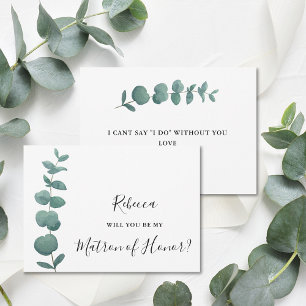 Eucalyptus word jij mijn matron van eer Kaart