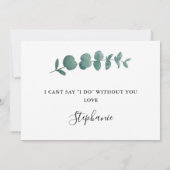 Eucalyptus word jij mijn matron van eer Kaart (Achterkant)