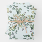 Eucalyptus Wrapping Paper Flat Sheet Set van 3 (In situ)