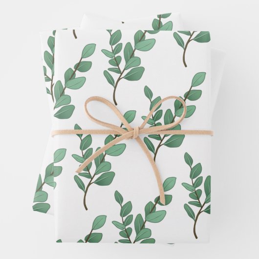 Eucalyptus Wrapping Paper Set (In situ)