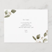 Eucalyptus Wreate zal mijn Bridesmaid zijn Uitnodiging Briefkaart (Achterkant)