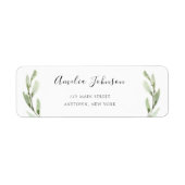 Eucalyptus Wreater Waterverf Return Address Label (Voorkant)