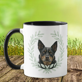 Eucalyptus Wreath Australian Kelpie Dog Monogram Mok