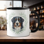 Eucalyptus Wreath Bernese Mountain Dog Monogram Mok