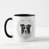 Eucalyptus Wreath Border Collie Monogram Mok (Links)