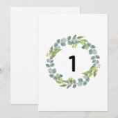 Eucalyptus Wreath Botanical Wedding Table Number C (Voorkant / Achterkant)