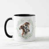 Eucalyptus Wreath Boxer Dog Monogram Mok (Links)