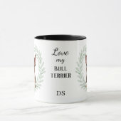 Eucalyptus Wreath Bull Terrier Dog Monogram Mok (Midden)