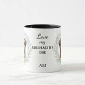 Eucalyptus Wreath Bullmastiff Dog Monogram Mok (Midden)