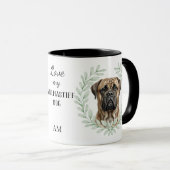 Eucalyptus Wreath Bullmastiff Dog Monogram Mok (Voorkant rechts)