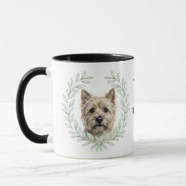 Eucalyptus Wreath Cairn Terrier Dog Monogram Mok