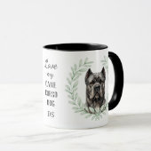 Eucalyptus Wreath Cane Corso Dog Monogram Mok (Voorkant rechts)
