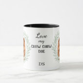 Eucalyptus Wreath Chow Chow Dog Monogram Mok (Midden)