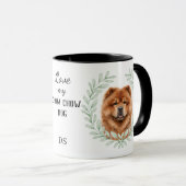 Eucalyptus Wreath Chow Chow Dog Monogram Mok (Voorkant rechts)