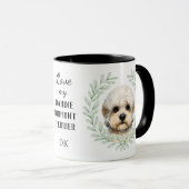 Eucalyptus Wreath Dandie Dinmont Terrier Monogram Mok (Voorkant rechts)