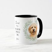 Eucalyptus Wreath Goldendoodle Dog Monogram Mok (Voorkant rechts)