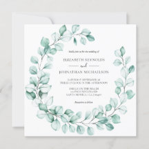 Eucalyptus Wreath Greenery Elegant Waterverf