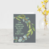 Eucalyptus Wreath Joyful Blessings Religious Blank Kaart (Gele Bloem)