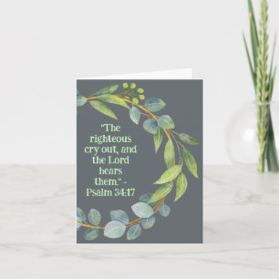 Eucalyptus Wreath Joyful Blessings Religious Blank Kaart
