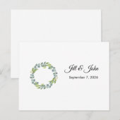 Eucalyptus Wreath Landscape Wedding Guest Book Briefkaart (Voorkant / Achterkant)