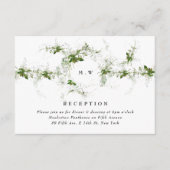 Eucalyptus Wreath Monogram Weddenschap Informatiekaartje (Voorkant)