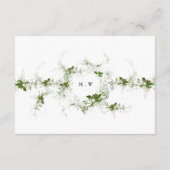 Eucalyptus Wreath Monogram Weddenschap Informatiekaartje (Achterkant)