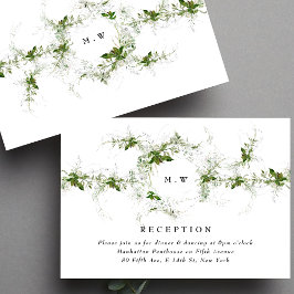 Eucalyptus Wreath Monogram Weddenschap Informatiekaartje