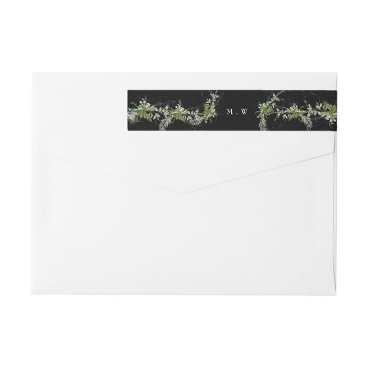 Eucalyptus Wreath Premium Envelope Retouradres (Achterkant)