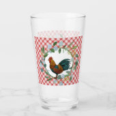 Eucalyptus Wreath & Rooster Farmhouse Glas (Achterkant)
