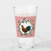 Eucalyptus Wreath & Rooster Farmhouse Glas (Voorkant)
