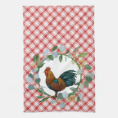 Eucalyptus Wreath & Rooster Farmhouse Theedoek (Verticaal)