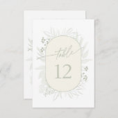Eucalyptus Wreath Table Number Ivory ID901 Kaart (Voorkant / Achterkant)