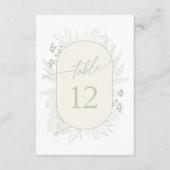 Eucalyptus Wreath Table Number Ivory ID901 Kaart (Achterkant)