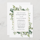 Eucalyptus Wreath Weddenschap Kaart (Voorkant / Achterkant)