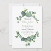Eucalyptus Wreath Weddenschap Kaart (Voorkant)