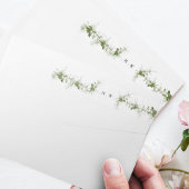 Eucalyptus Wreath Wedding Envelope Return Address