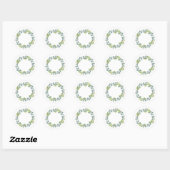 Eucalyptus Wreath Wedding Envelope Seals-Set Of 20 Ronde Sticker (Vel)
