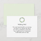 Eucalyptus Wreath Wedding Honeymoon Fund Card (Voorkant / Achterkant)