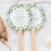 Eucalyptus Wreath Wedding Program Handwaaier