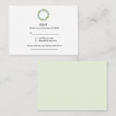 Eucalyptus Wreath Wedding RSVP Notitiekaartje (Voorkant / Achterkant)