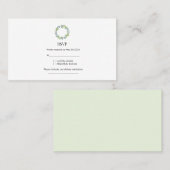 Eucalyptus Wreath Wedding RSVP Visitekaartje (Voorkant / Achterkant)